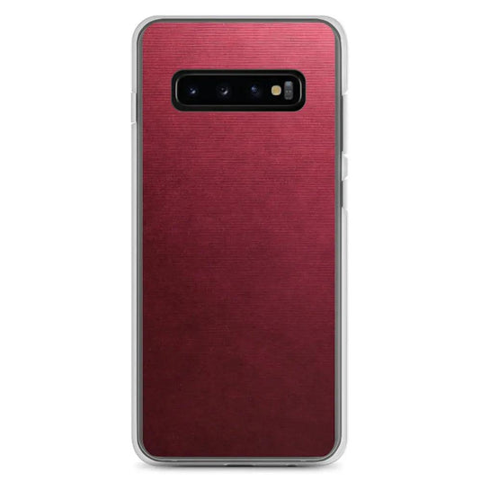 Red Brushed Industrial Metal Flexible Clear Samsung Case Bump Resistant Corners CREATIVETECH