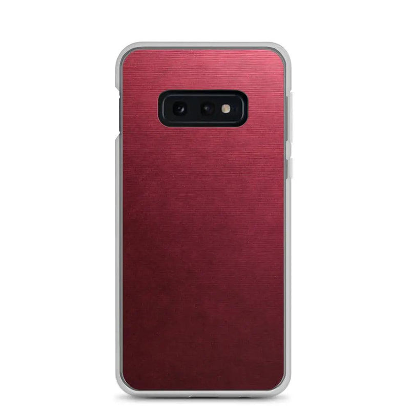 Load image into Gallery viewer, Red Brushed Industrial Metal Flexible Clear Samsung Case Bump Resistant Corners CREATIVETECH