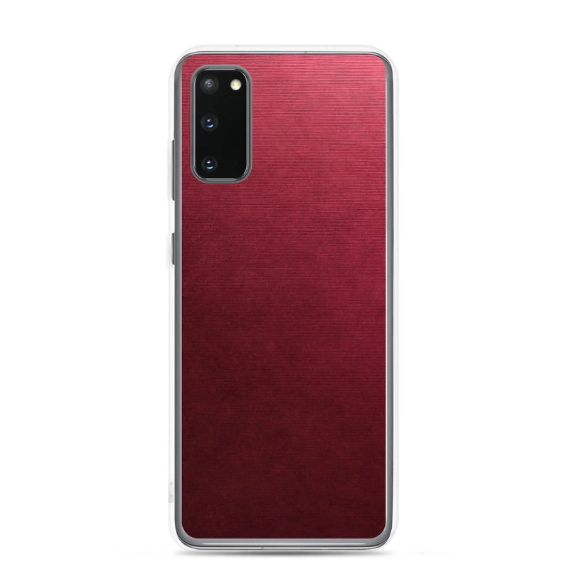 Load image into Gallery viewer, Red Brushed Industrial Metal Flexible Clear Samsung Case Bump Resistant Corners CREATIVETECH