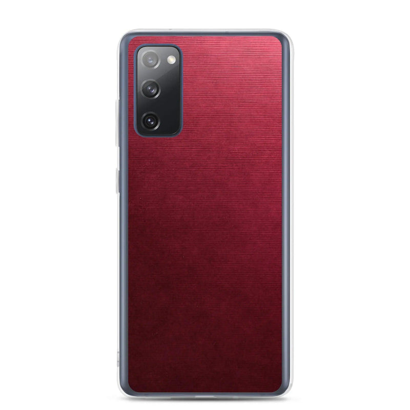 Load image into Gallery viewer, Red Brushed Industrial Metal Flexible Clear Samsung Case Bump Resistant Corners CREATIVETECH