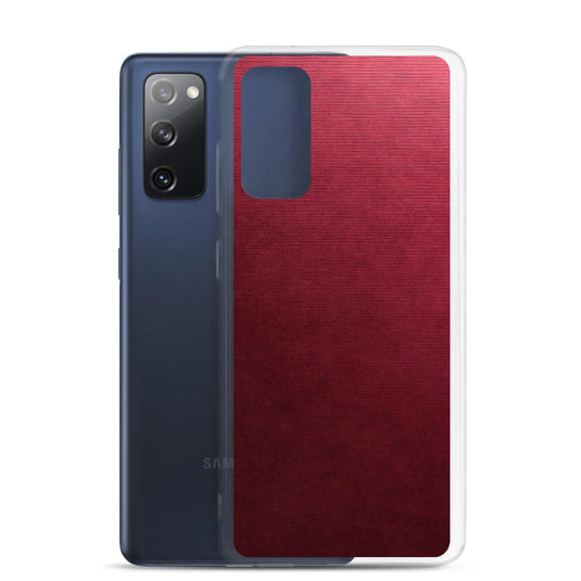 Red Brushed Industrial Metal Flexible Clear Samsung Case Bump Resistant Corners CREATIVETECH