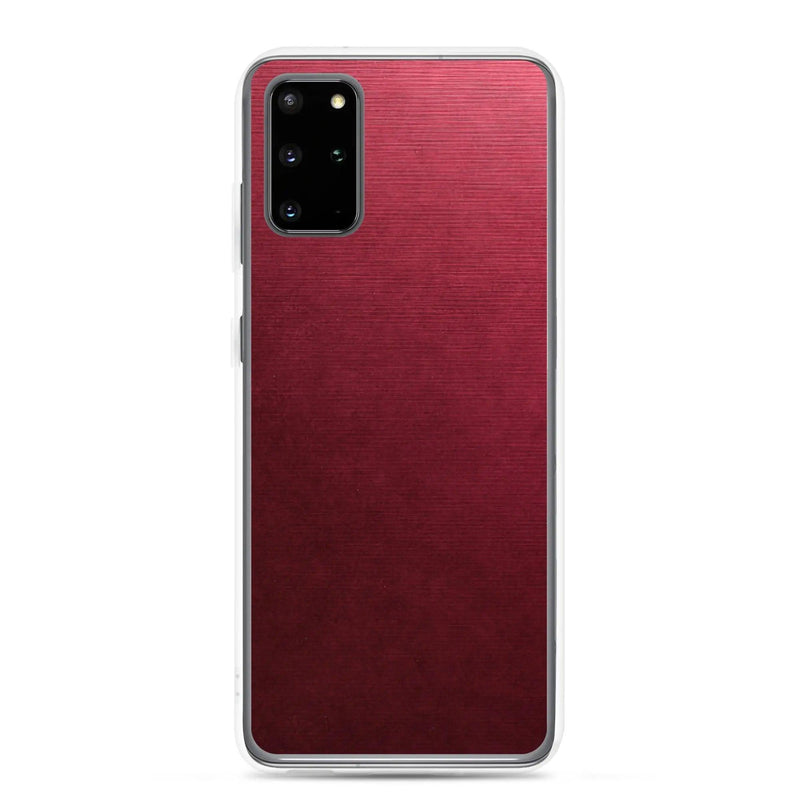 Load image into Gallery viewer, Red Brushed Industrial Metal Flexible Clear Samsung Case Bump Resistant Corners CREATIVETECH