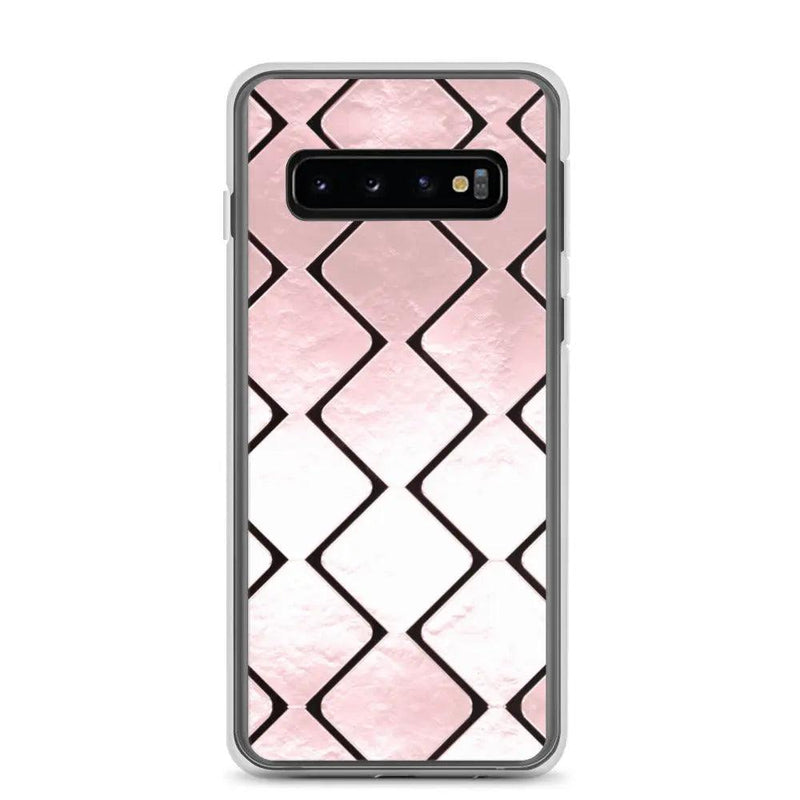 Load image into Gallery viewer, Rose Gold Metal Cubes Flexible Clear Samsung Case Bump Resistant Corners CREATIVETECH