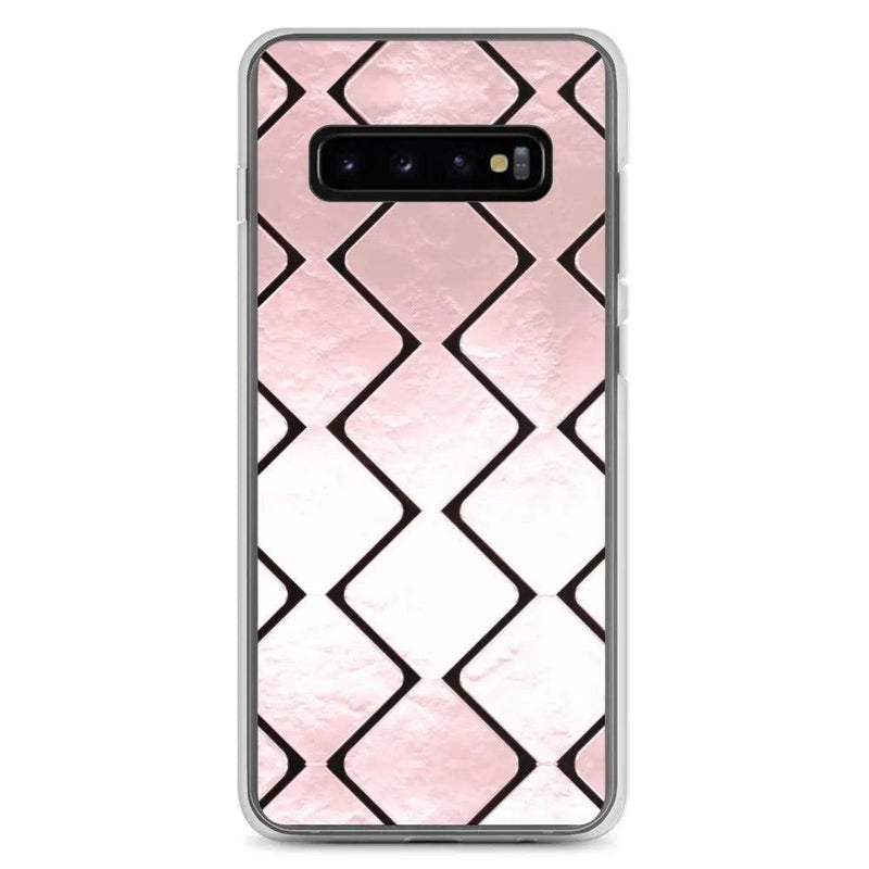Load image into Gallery viewer, Rose Gold Metal Cubes Flexible Clear Samsung Case Bump Resistant Corners CREATIVETECH