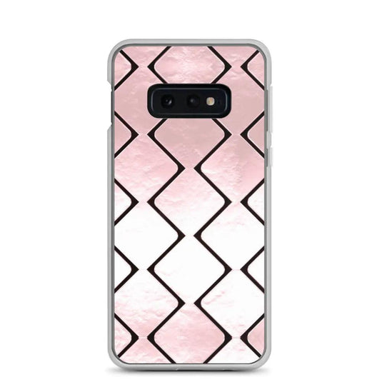 Rose Gold Metal Cubes Flexible Clear Samsung Case Bump Resistant Corners CREATIVETECH