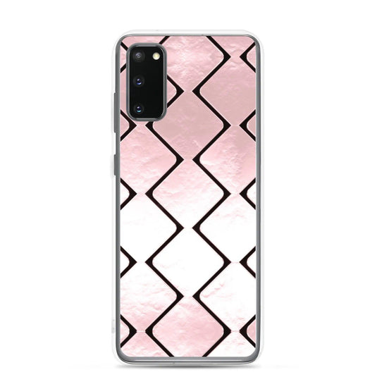 Rose Gold Metal Cubes Flexible Clear Samsung Case Bump Resistant Corners CREATIVETECH