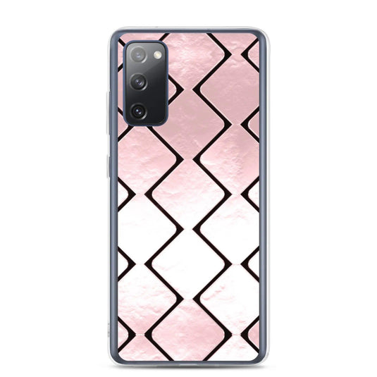 Rose Gold Metal Cubes Flexible Clear Samsung Case Bump Resistant Corners CREATIVETECH