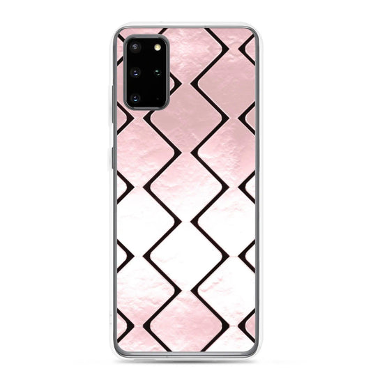 Rose Gold Metal Cubes Flexible Clear Samsung Case Bump Resistant Corners CREATIVETECH