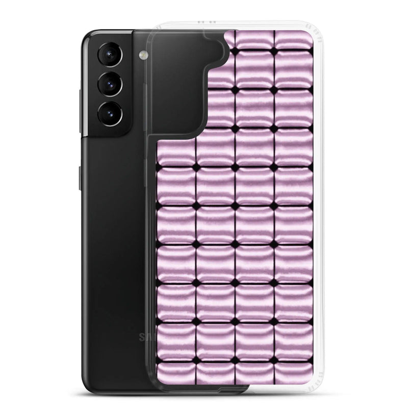 Load image into Gallery viewer, Rose Pink Metal Cubic Style Flexible Clear Samsung Case Bump Resistant Corners CREATIVETECH
