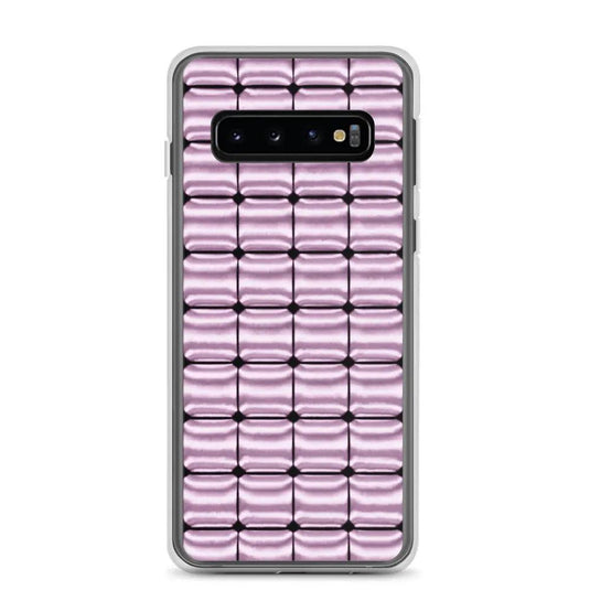 Rose Pink Metal Cubic Style Flexible Clear Samsung Case Bump Resistant Corners CREATIVETECH