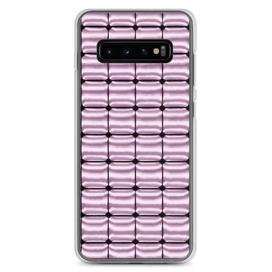 Rose Pink Metal Cubic Style Flexible Clear Samsung Case Bump Resistant Corners CREATIVETECH