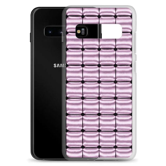 Rose Pink Metal Cubic Style Flexible Clear Samsung Case Bump Resistant Corners CREATIVETECH