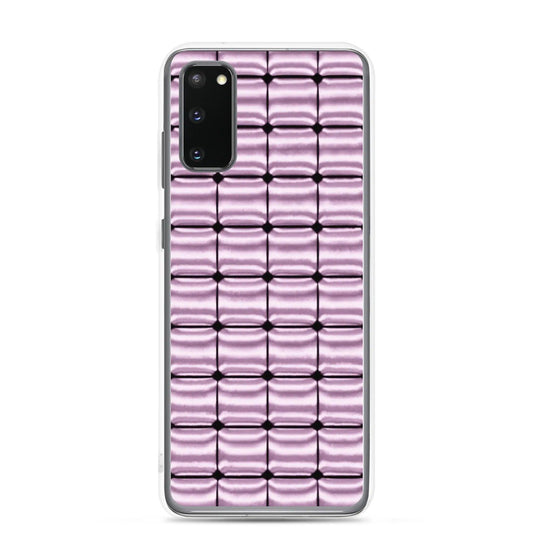 Rose Pink Metal Cubic Style Flexible Clear Samsung Case Bump Resistant Corners CREATIVETECH