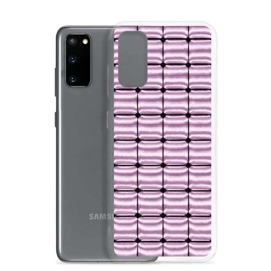 Rose Pink Metal Cubic Style Flexible Clear Samsung Case Bump Resistant Corners CREATIVETECH