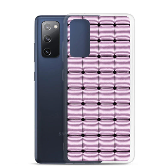 Rose Pink Metal Cubic Style Flexible Clear Samsung Case Bump Resistant Corners CREATIVETECH