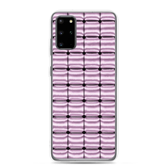 Rose Pink Metal Cubic Style Flexible Clear Samsung Case Bump Resistant Corners CREATIVETECH