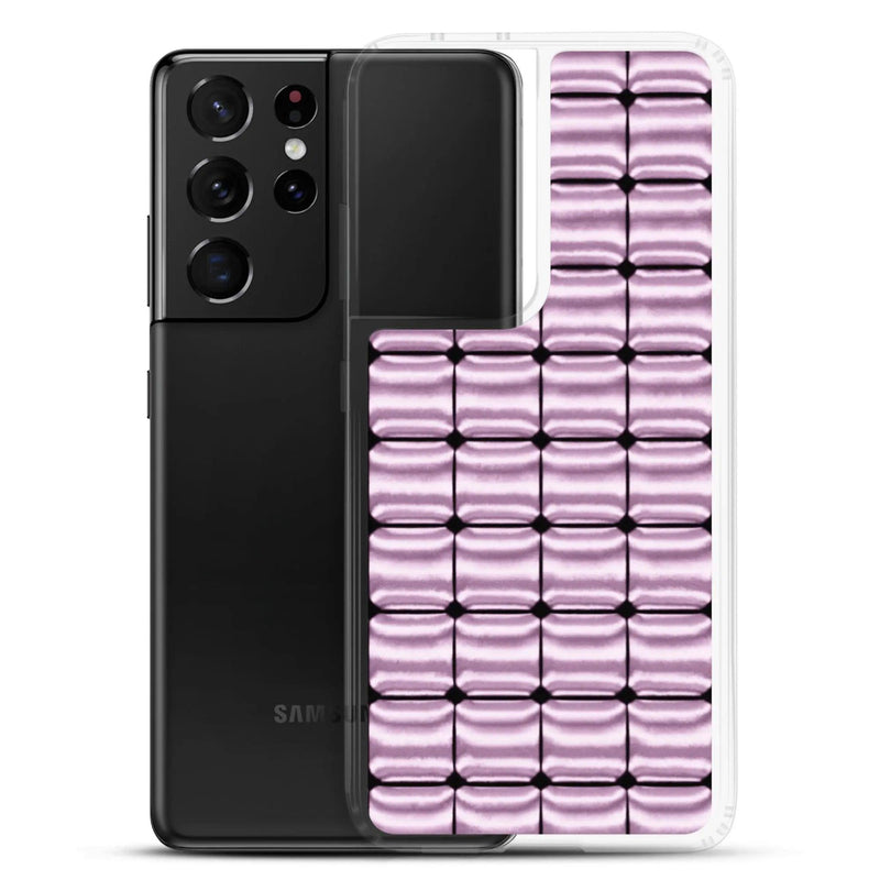 Load image into Gallery viewer, Rose Pink Metal Cubic Style Flexible Clear Samsung Case Bump Resistant Corners CREATIVETECH