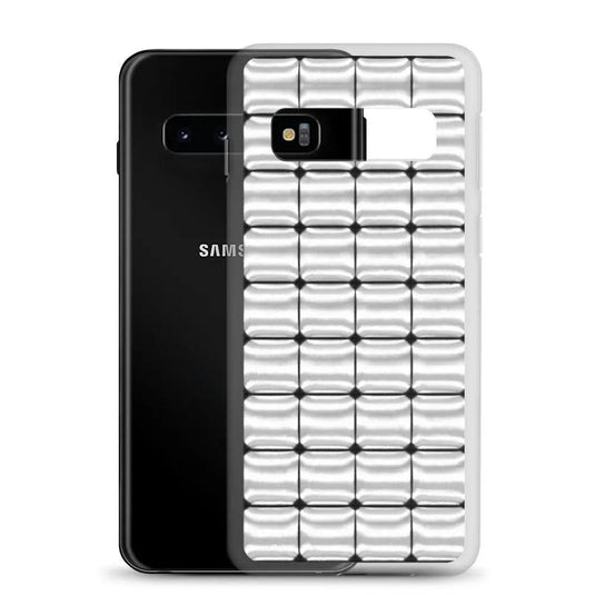 Silver Metal Cubes Flexible Clear Samsung Case Bump Resistant Corners CREATIVETECH