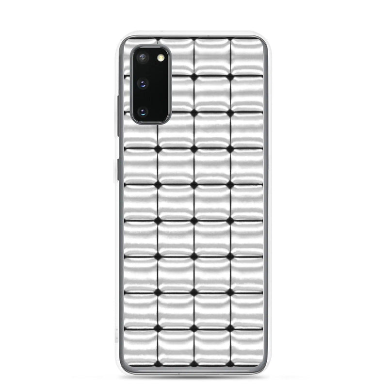 Load image into Gallery viewer, Silver Metal Cubes Flexible Clear Samsung Case Bump Resistant Corners CREATIVETECH