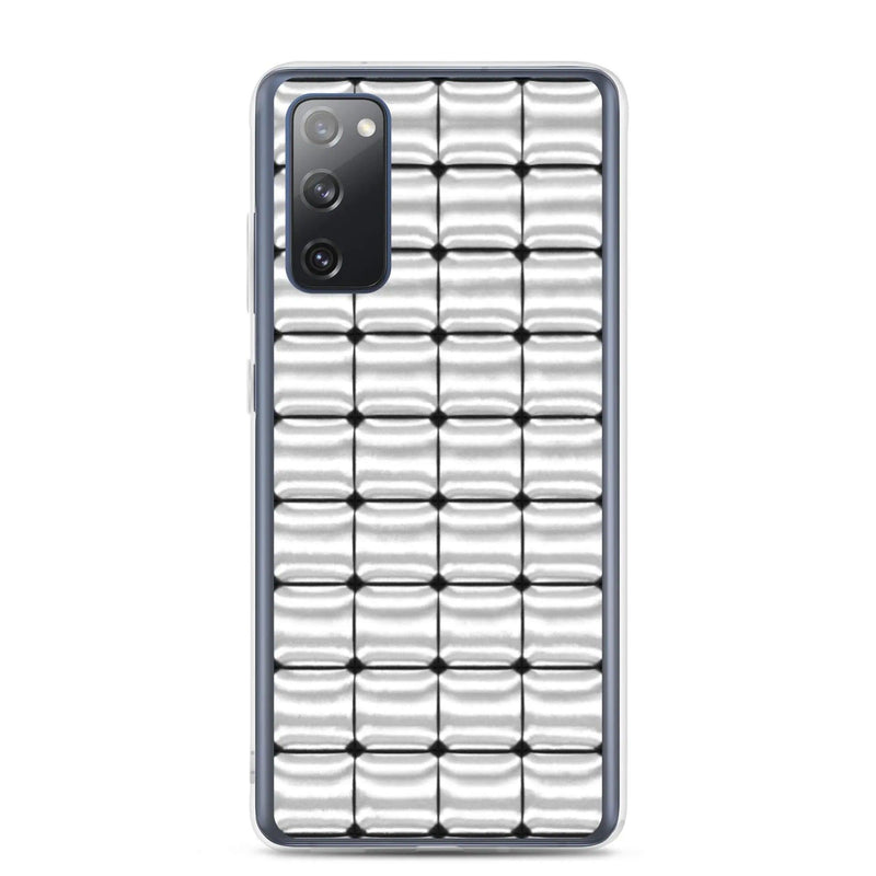 Load image into Gallery viewer, Silver Metal Cubes Flexible Clear Samsung Case Bump Resistant Corners CREATIVETECH