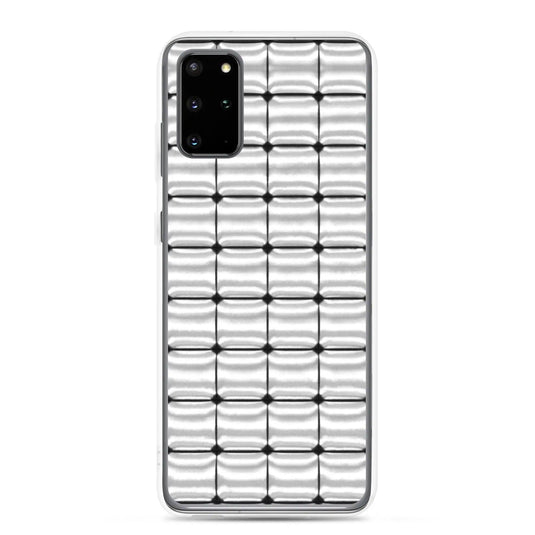 Silver Metal Cubes Flexible Clear Samsung Case Bump Resistant Corners CREATIVETECH