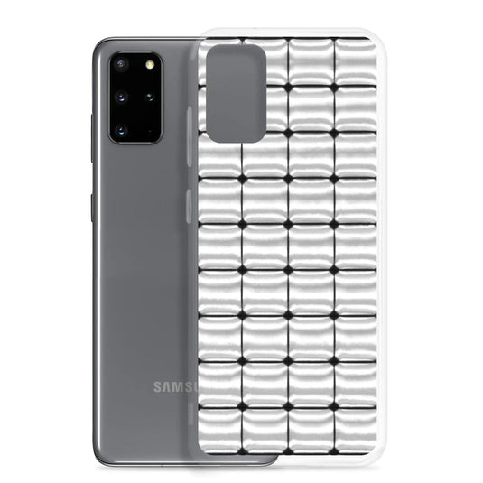 Silver Metal Cubes Flexible Clear Samsung Case Bump Resistant Corners CREATIVETECH