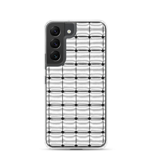 Silver Metal Cubes Flexible Clear Samsung Case Bump Resistant Corners CREATIVETECH