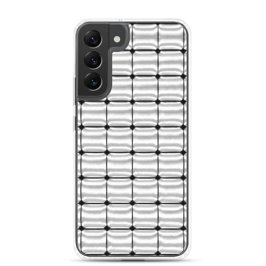 Silver Metal Cubes Flexible Clear Samsung Case Bump Resistant Corners CREATIVETECH