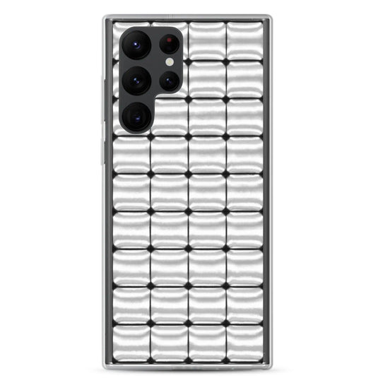 Silver Metal Cubes Flexible Clear Samsung Case Bump Resistant Corners CREATIVETECH