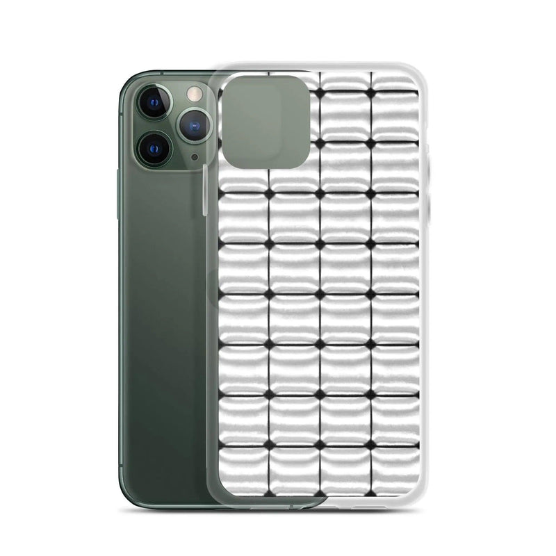 Load image into Gallery viewer, Silver Metal Cubes Flexible Clear iPhone Case Bump Resistant Corners CREATIVETECH
