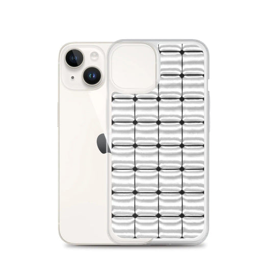 Silver Metal Cubes Flexible Clear iPhone Case Bump Resistant Corners CREATIVETECH
