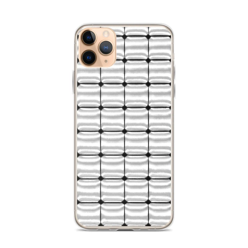 Load image into Gallery viewer, Silver Metal Cubes Flexible Clear iPhone Case Bump Resistant Corners CREATIVETECH