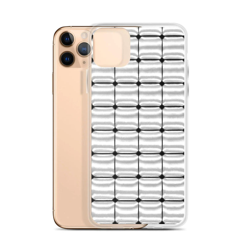 Load image into Gallery viewer, Silver Metal Cubes Flexible Clear iPhone Case Bump Resistant Corners CREATIVETECH