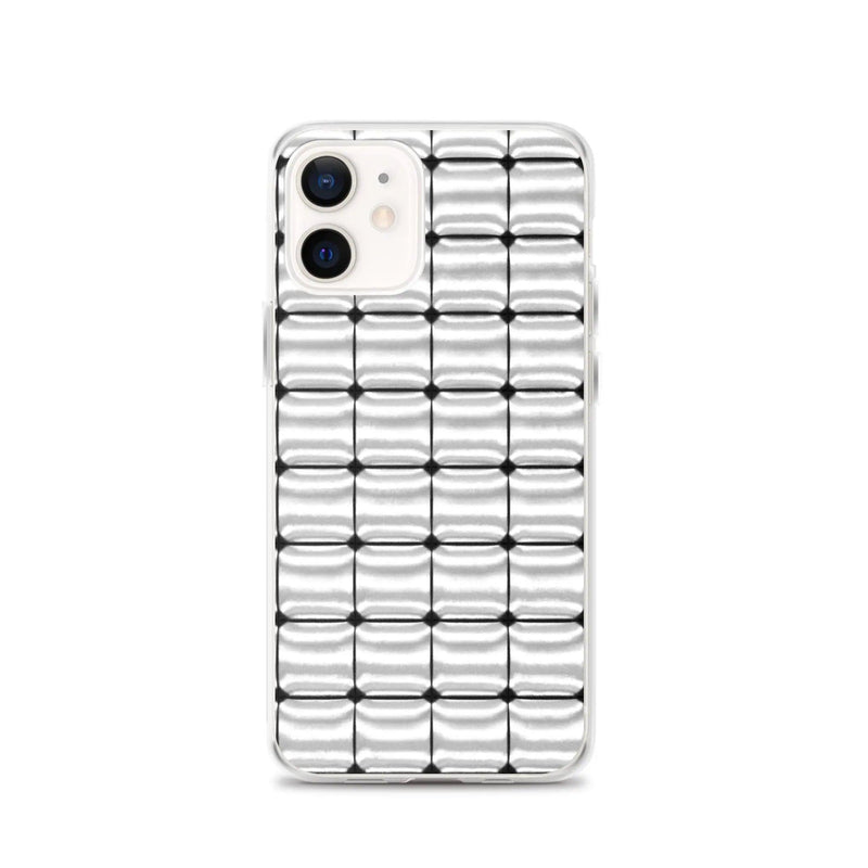 Load image into Gallery viewer, Silver Metal Cubes Flexible Clear iPhone Case Bump Resistant Corners CREATIVETECH