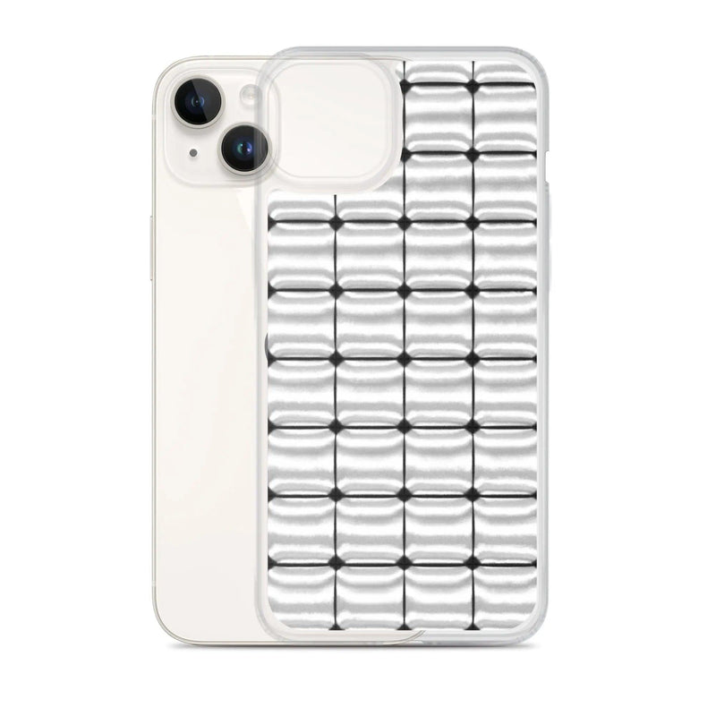 Load image into Gallery viewer, Silver Metal Cubes Flexible Clear iPhone Case Bump Resistant Corners CREATIVETECH