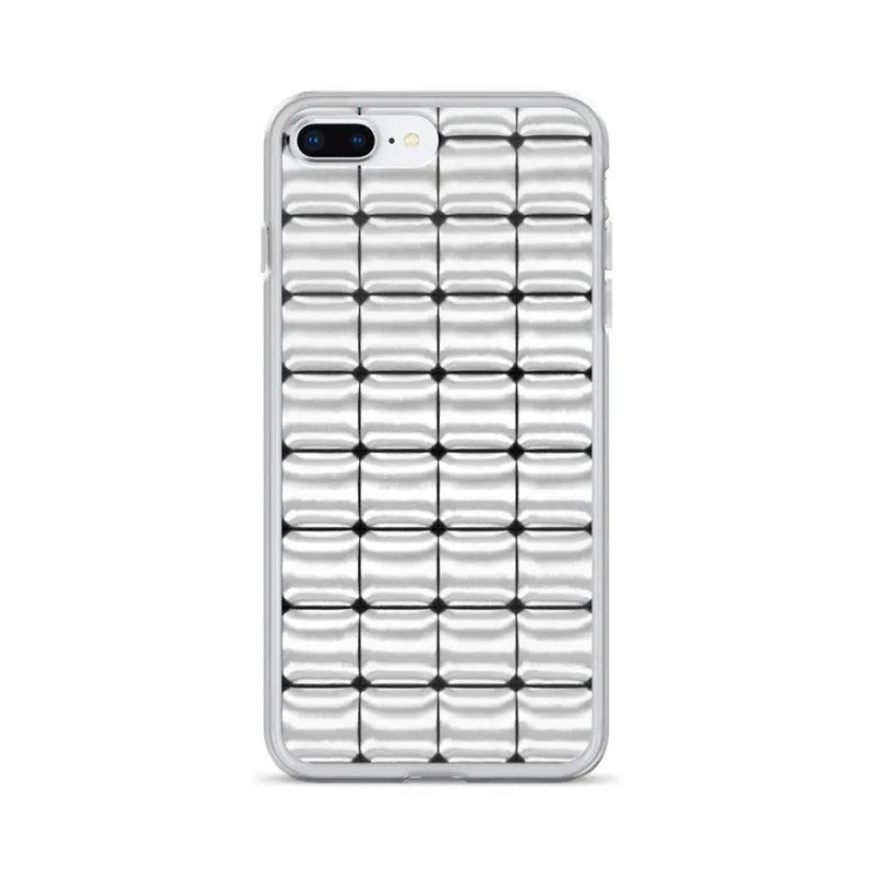 Load image into Gallery viewer, Silver Metal Cubes Flexible Clear iPhone Case Bump Resistant Corners CREATIVETECH