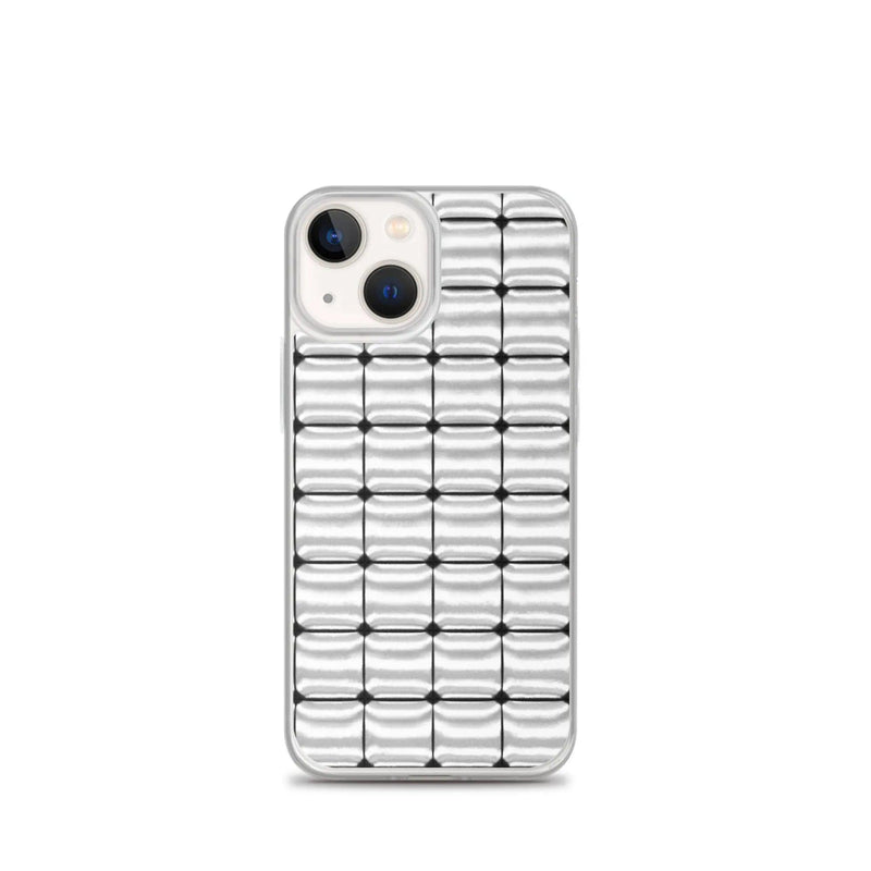 Load image into Gallery viewer, Silver Metal Cubes Flexible Clear iPhone Case Bump Resistant Corners CREATIVETECH