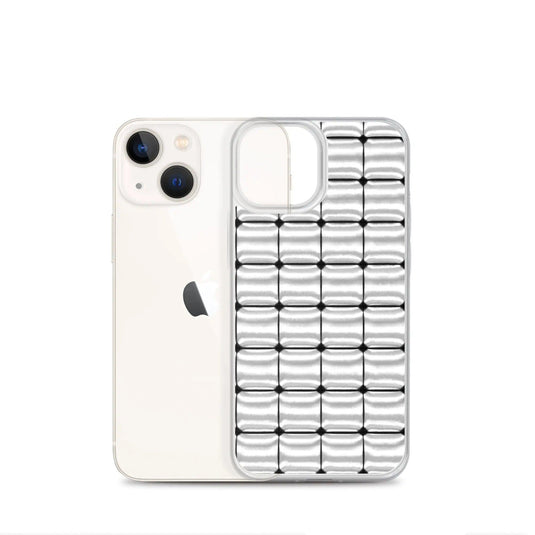 Silver Metal Cubes Flexible Clear iPhone Case Bump Resistant Corners CREATIVETECH