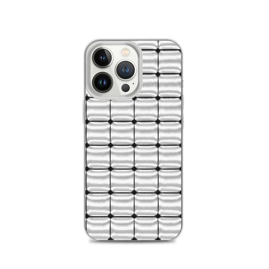 Silver Metal Cubes Flexible Clear iPhone Case Bump Resistant Corners CREATIVETECH