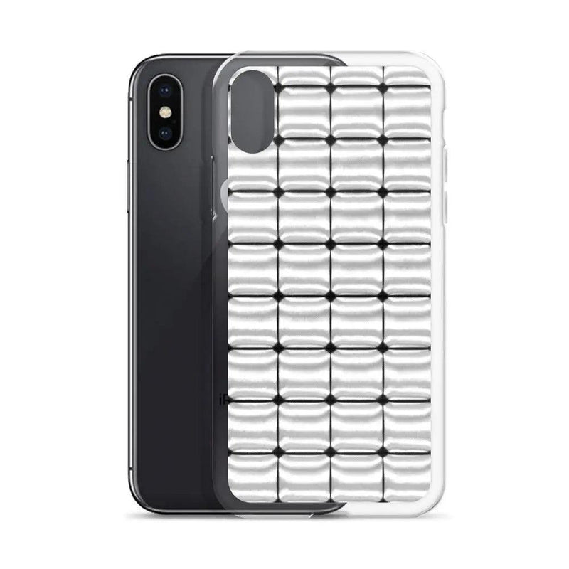 Load image into Gallery viewer, Silver Metal Cubes Flexible Clear iPhone Case Bump Resistant Corners CREATIVETECH