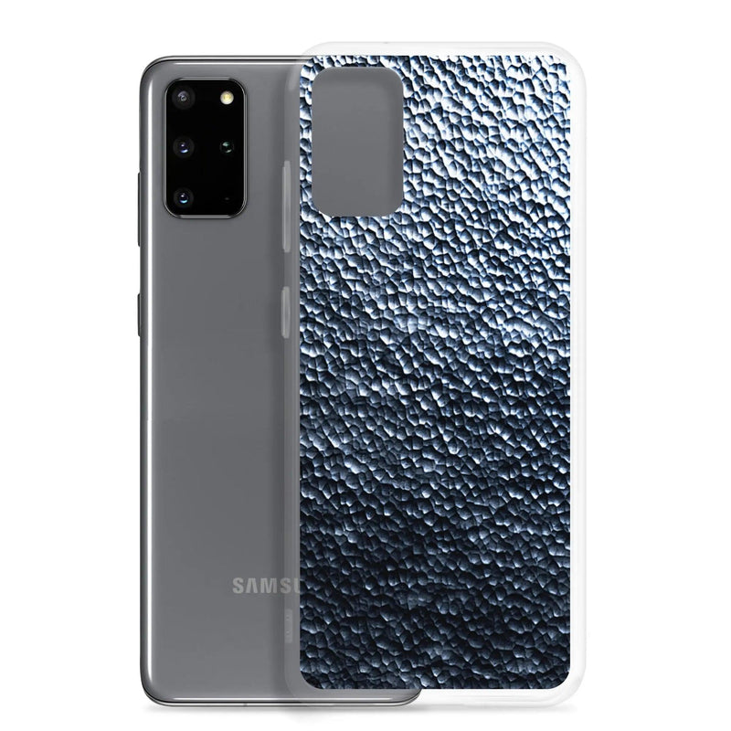 Load image into Gallery viewer, Silver Steel Dark Metal Dust Flexible Clear Samsung Case Bump Resistant Corners CREATIVETECH