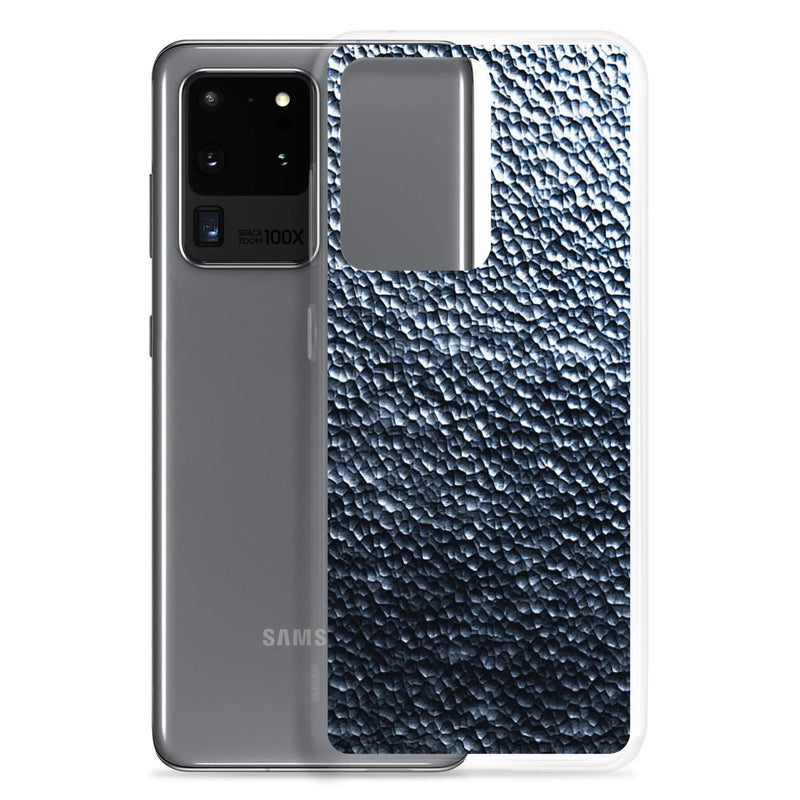 Load image into Gallery viewer, Silver Steel Dark Metal Dust Flexible Clear Samsung Case Bump Resistant Corners CREATIVETECH