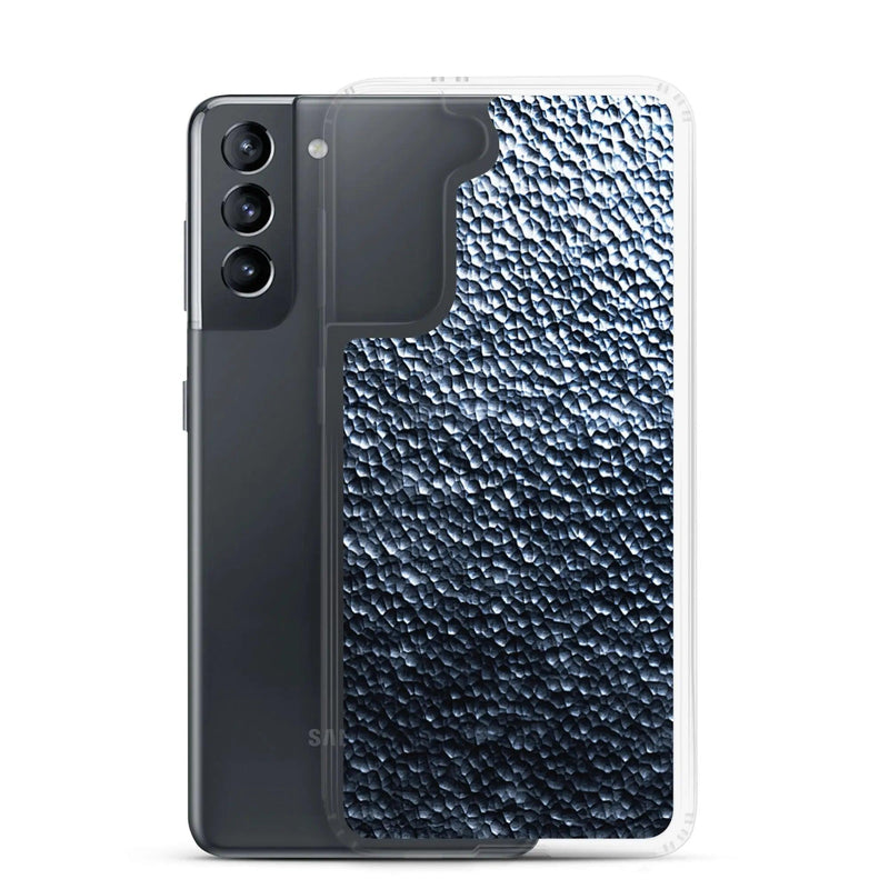 Load image into Gallery viewer, Silver Steel Dark Metal Dust Flexible Clear Samsung Case Bump Resistant Corners CREATIVETECH