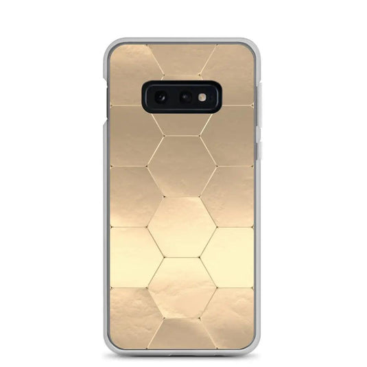 Soft Gold Honeycomb Style Flexible Clear Samsung Case Bump Resistant Corners CREATIVETECH