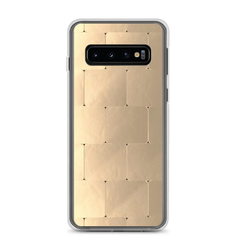 Load image into Gallery viewer, Soft Gold Metal Style Flexible Clear Samsung Case Bump Resistant Corners CREATIVETECH