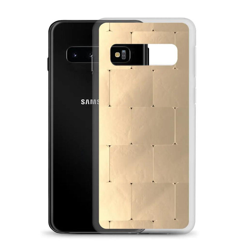 Load image into Gallery viewer, Soft Gold Metal Style Flexible Clear Samsung Case Bump Resistant Corners CREATIVETECH