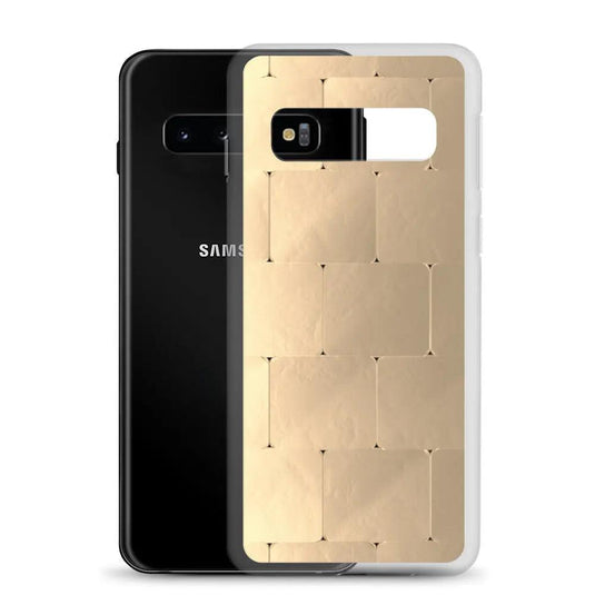 Soft Gold Metal Style Flexible Clear Samsung Case Bump Resistant Corners CREATIVETECH