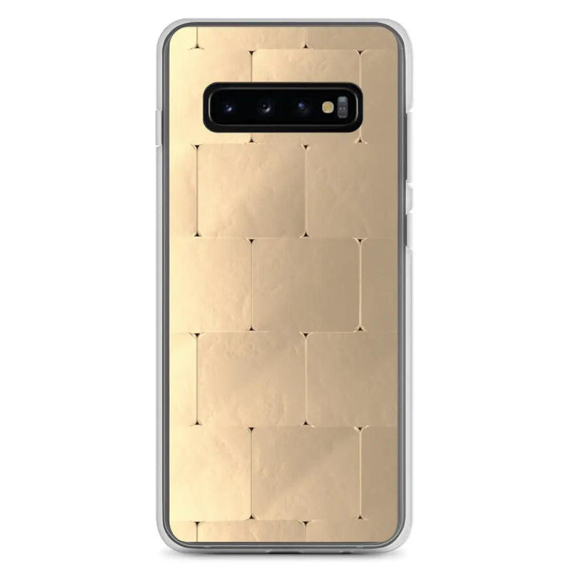 Load image into Gallery viewer, Soft Gold Metal Style Flexible Clear Samsung Case Bump Resistant Corners CREATIVETECH