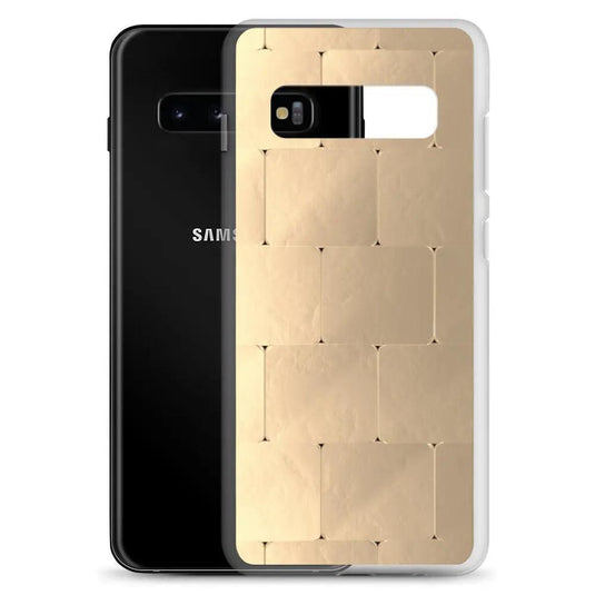 Soft Gold Metal Style Flexible Clear Samsung Case Bump Resistant Corners CREATIVETECH
