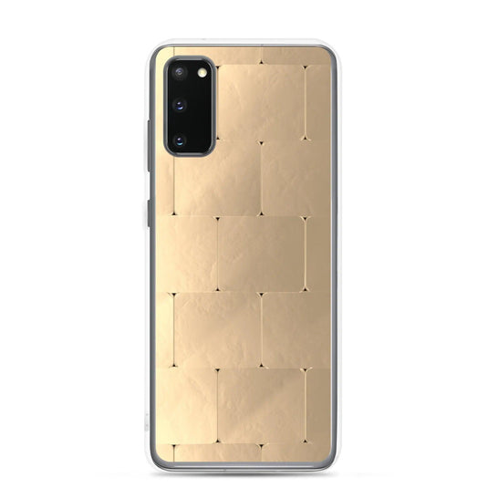 Soft Gold Metal Style Flexible Clear Samsung Case Bump Resistant Corners CREATIVETECH